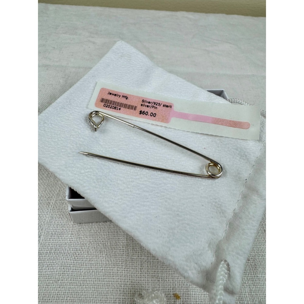 Vintage Oversized Sterling Silver Kilt Pin 925 Large Safety Pin Shawl Brooch